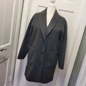 Lucky Brand Charcoal Gray Winter Coat Size Large, Business Casual